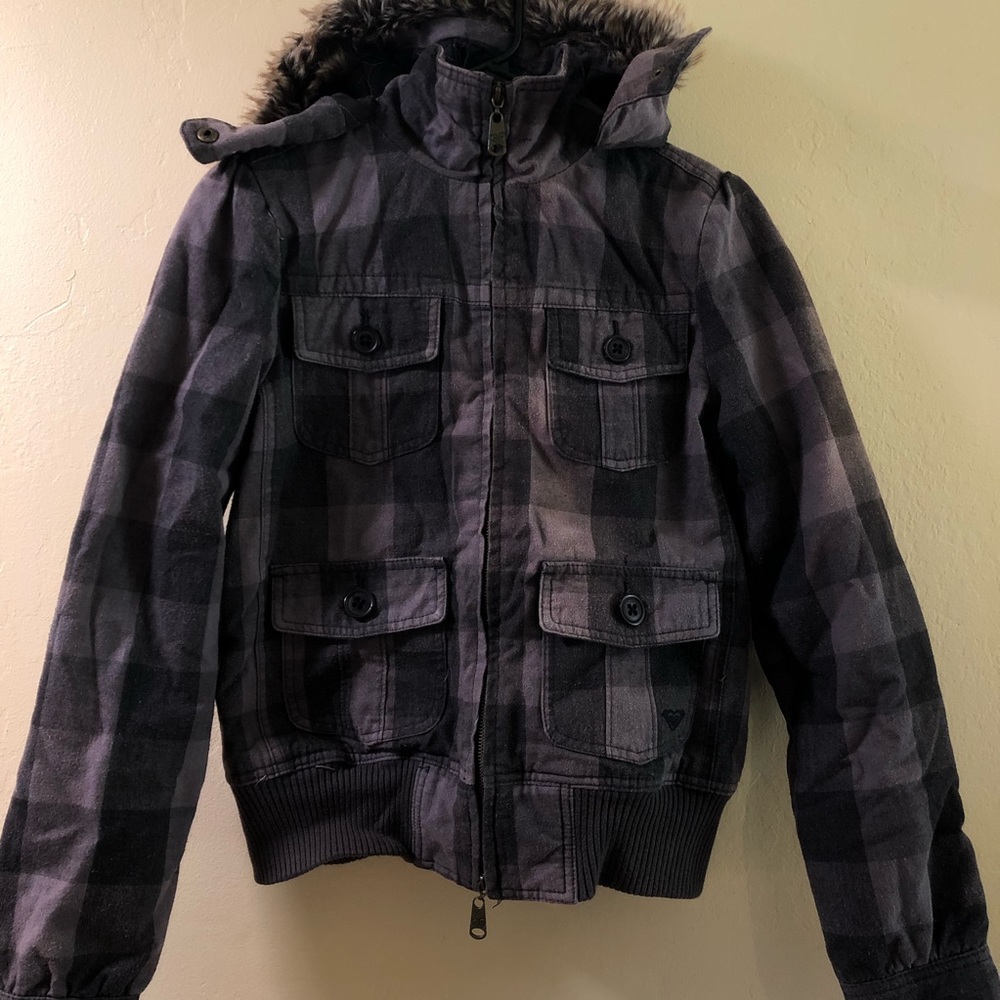 Roxy quilted flannel jacket